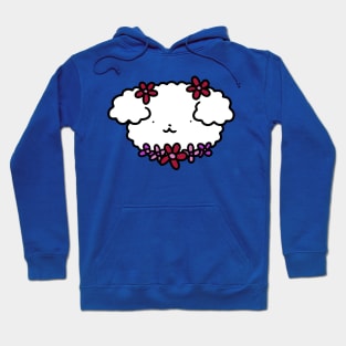 Fluffy Flowery Dog Face Hoodie